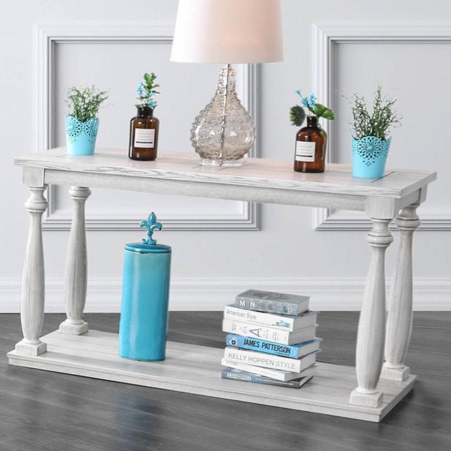 Arlington Antique White Sofa Table - Olympia Furniture (Saint George, Utah)