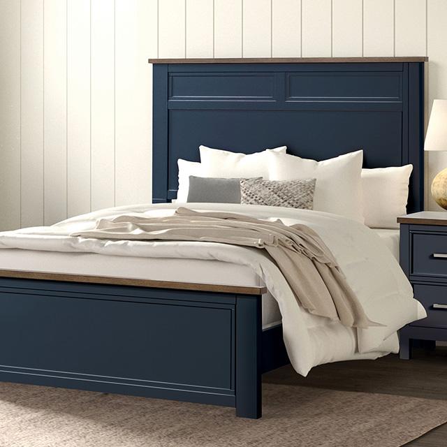 Pinetop 4 & 5 Piece Twin Bedroom Set White & Blue - Olympia Furniture (Saint George, Utah)