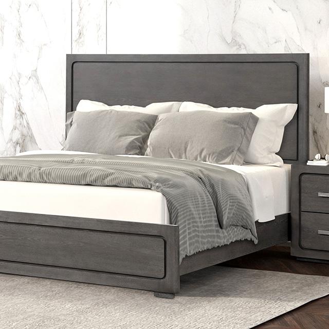 Crowthorne E.King & Queen Bed Grey & White - Olympia Furniture (Saint George, Utah)