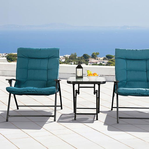 Bastia 3 Pc. Teal Conversation Set - Olympia Furniture (Saint George, Utah)