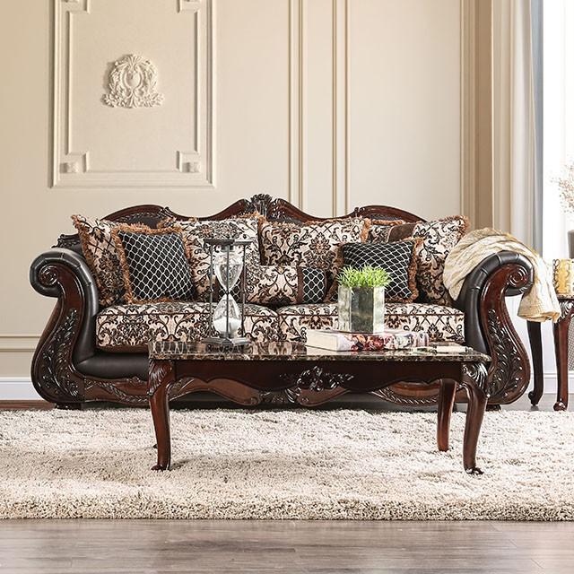 JAMAEL Brown/Espresso Sofa - Olympia Furniture (Saint George, Utah)