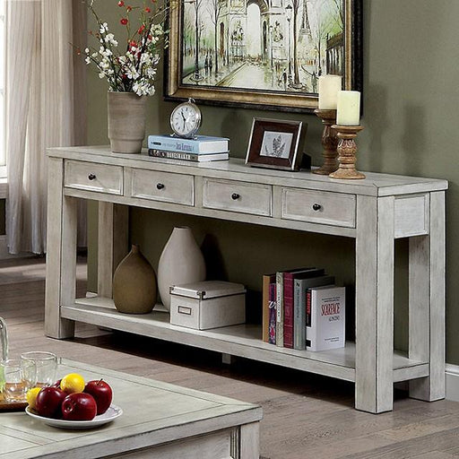 Meadow Antique White Sofa Table - Olympia Furniture (Saint George, Utah)