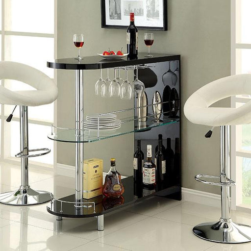 Numbi Black/Chrome Mini Server - Olympia Furniture (Saint George, Utah)