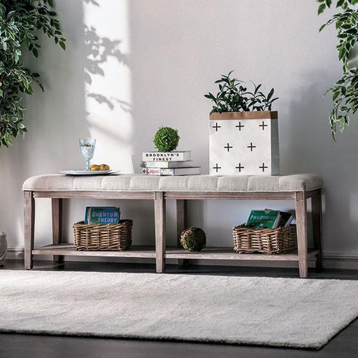 Tayah Beige Bench - Olympia Furniture (Saint George, Utah)