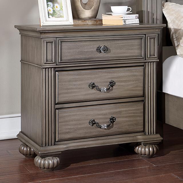 SYRACUSE Night Stand, Gray - Olympia Furniture (Saint George, Utah)