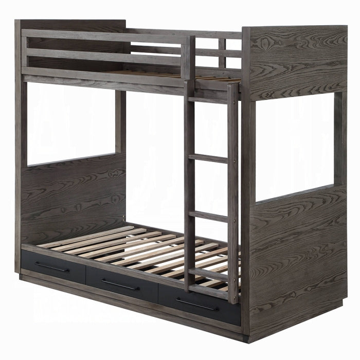 Estevon Twin-Twin Bunk Bed With Storage - Olympia Furniture (Saint George, Utah)