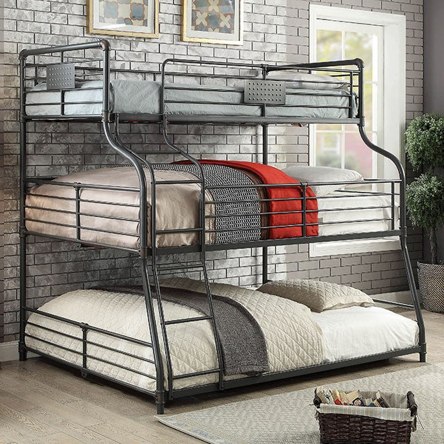 Olga III Sand Black Twin/Full/Queen Bunk Bed - Olympia Furniture (Saint George, Utah)
