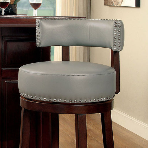 SHIRLEY Dark Oak/Gray 29" Bar Stool - Olympia Furniture (Saint George, Utah)