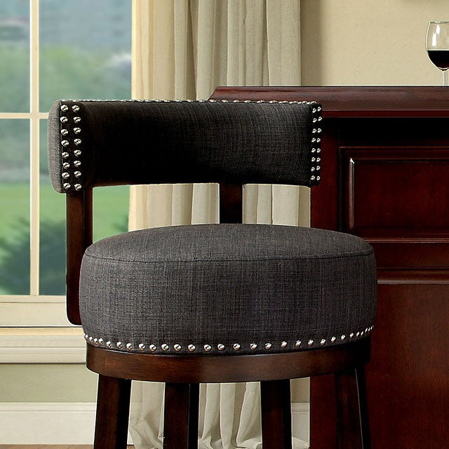 LYNSEY Dark Oak/Gray 29" Bar Stool - Olympia Furniture (Saint George, Utah)