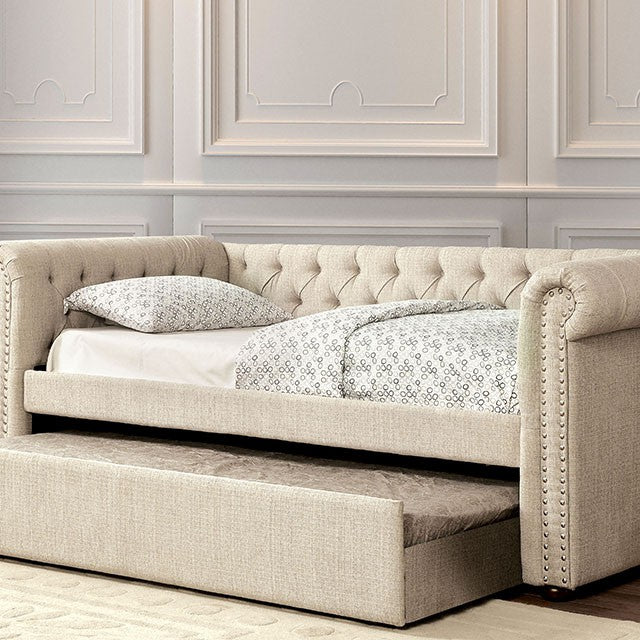 Leanna Daybed w Trundle Beige - Olympia Furniture (Saint George, Utah)