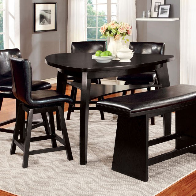 Hurley 6 Pc Counter Ht Table Set with Bench - Olympia Furniture (Saint George, Utah)