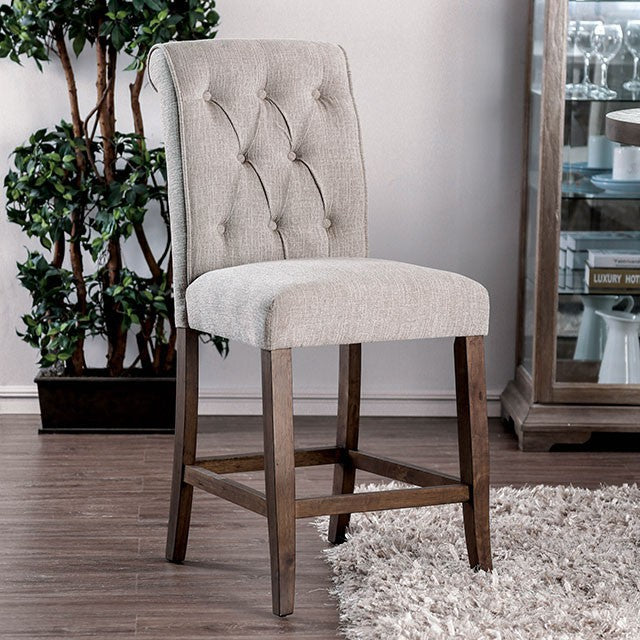 Sania III Beige/Rustic Oak Counter Ht. Chair (2/CTN) - Olympia Furniture (Saint George, Utah)