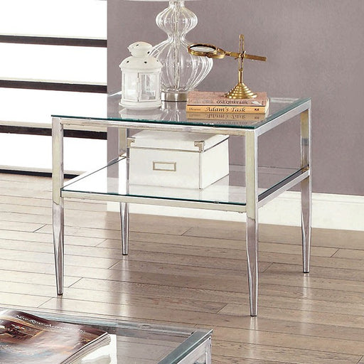 TANIKA Chrome End Table, Chrome - Olympia Furniture (Saint George, Utah)