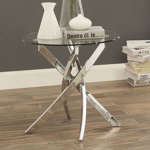 LAILA Chrome End Table - Olympia Furniture (Saint George, Utah)