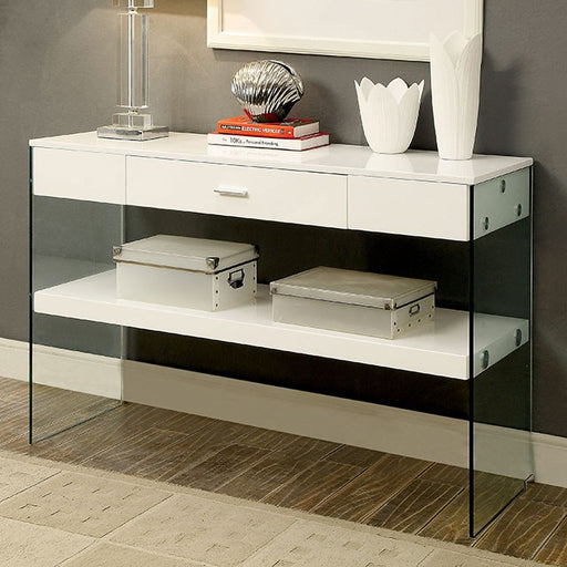 Raya White Sofa Table, White - Olympia Furniture (Saint George, Utah)