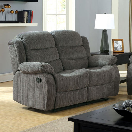 MILLVILLE Gray Love Seat w/ 2 Recliners - Olympia Furniture (Saint George, Utah)
