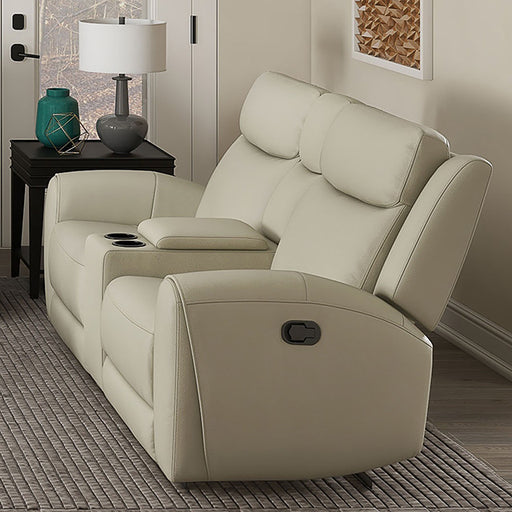 Jacobus Manual Recliner Loveseat w/ Console - Olympia Furniture (Saint George, Utah)