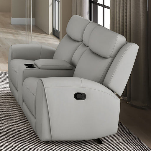 Jacobus Manual Recliner Loveseat w/ Console - Olympia Furniture (Saint George, Utah)