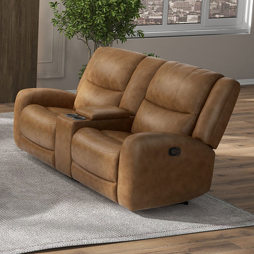 Leolinus Manual Recliner Loveseat w/ Console - Olympia Furniture (Saint George, Utah)