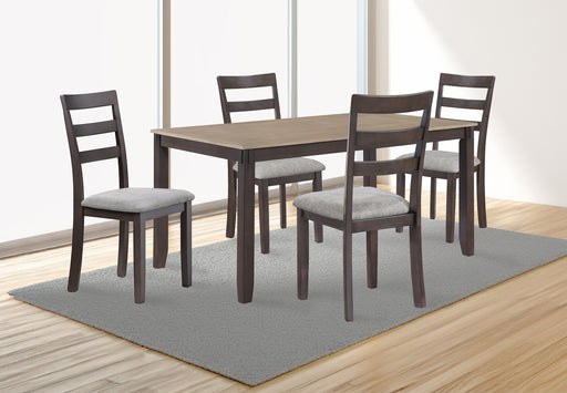BRANSON 5PK DINETTE SET LIGHT BROWN - Olympia Furniture (Saint George, Utah)
