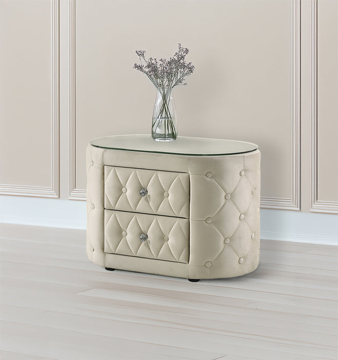 VOLTARE NIGHTSTAND IVORY - Olympia Furniture (Saint George, Utah)