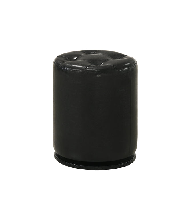 MORGAN ROUND SWIVEL STOOL BLACK