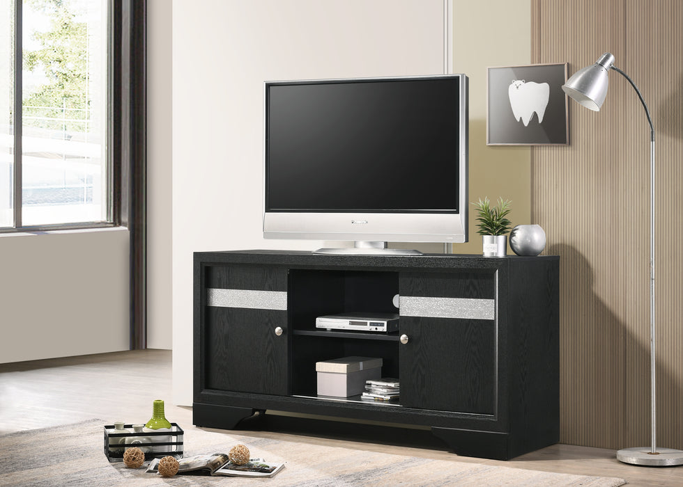 REGATA TV STAND BLACK/SILVER - Olympia Furniture (Saint George, Utah)