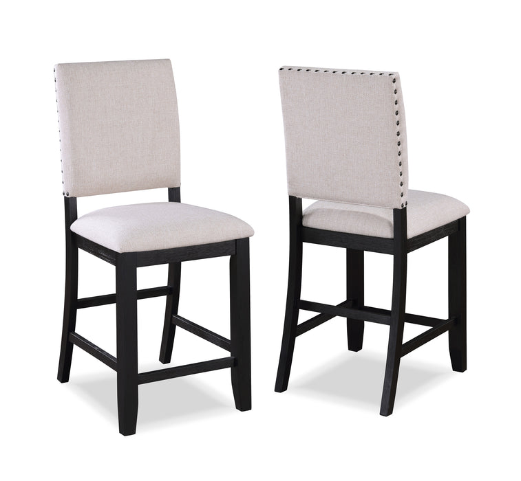 REGENT COUNTER HEIGHT CHAIR CHARCOAL BLACK - Olympia Furniture (Saint George, Utah)