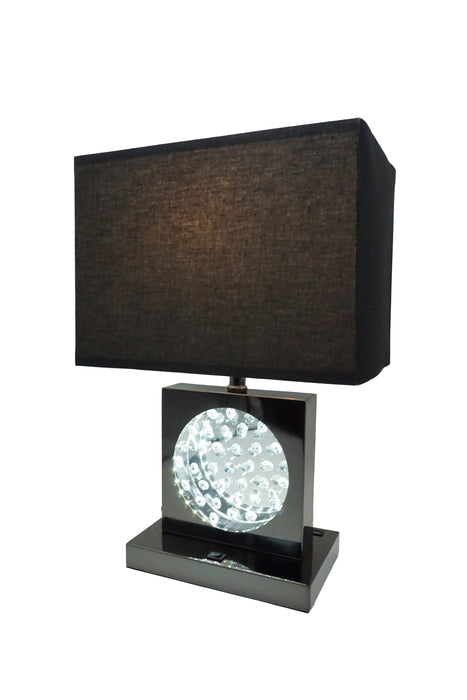 TABLE LAMP BLACK NICKEL-LED ACCENT - Olympia Furniture (Saint George, Utah)