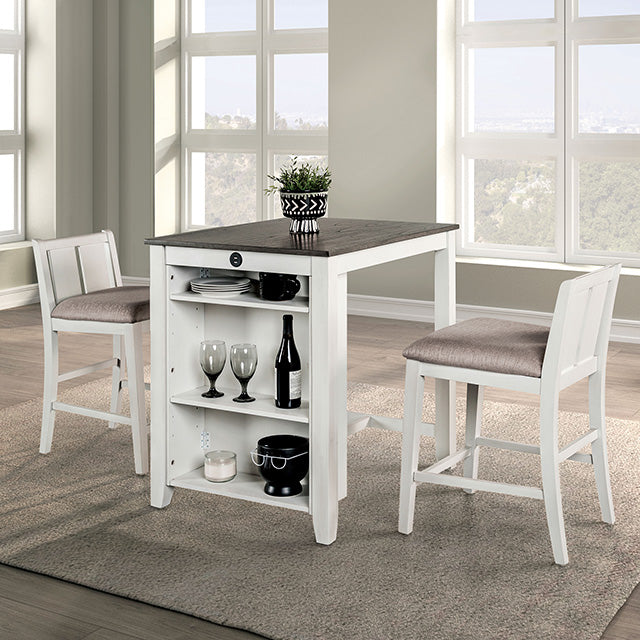 Lescles 3 Pc Counter Ht Set (1 Table + 2 Chairs) - Olympia Furniture (Saint George, Utah)
