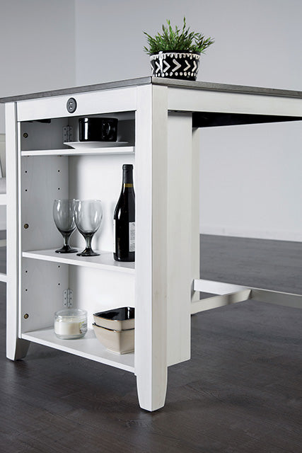 Lescles 3 Pc Counter Ht Set (1 Table + 2 Chairs) - Olympia Furniture (Saint George, Utah)