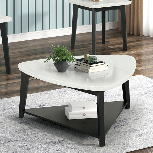 Thisted Triangle Marble Coffee Table - Olympia Furniture (Saint George, Utah)