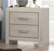Crown Mark Furniture Jaylen 2 Drawer Nightstand in Gray - Olympia Furniture (Saint George, Utah)