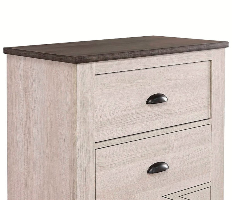 Crown Mark Furniture Coralee 5 Drawer Chest in White - Olympia Furniture (Saint George, Utah)