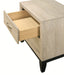 Crown Mark Furniture Akerson 2 Drawer Nightstand in Beige - Olympia Furniture (Saint George, Utah)