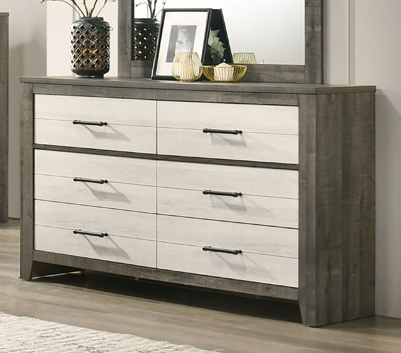 Crown Mark Furniture Rhett 6 Drawer Dresser in Gray - Olympia Furniture (Saint George, Utah)