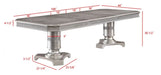 Crown Mark Klina Glam 2-Leaf Dining Table in Light Gray - Olympia Furniture (Saint George, Utah)