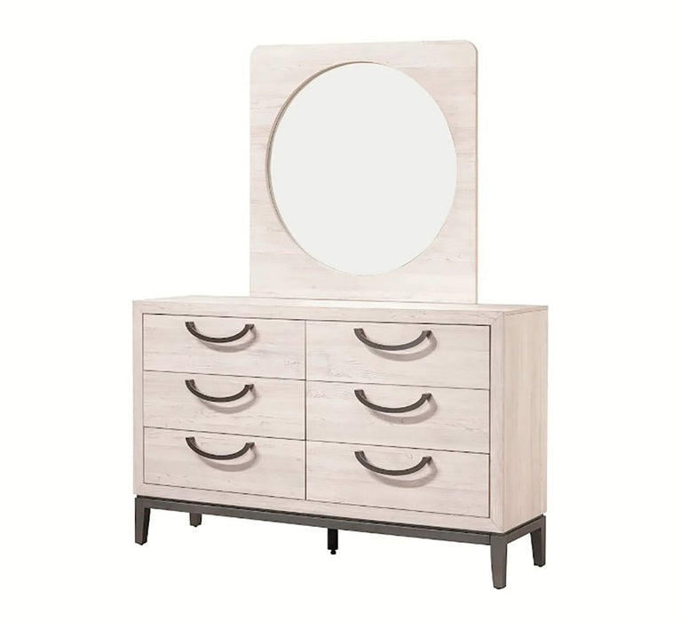 Crown Mark Furniture Veda Dresser Mirror in Beige - Olympia Furniture (Saint George, Utah)