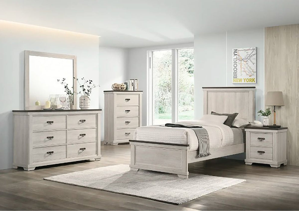Crown Mark Furniture Leighton Full Panel Bed in White B8180-F - Olympia Furniture (Saint George, Utah)