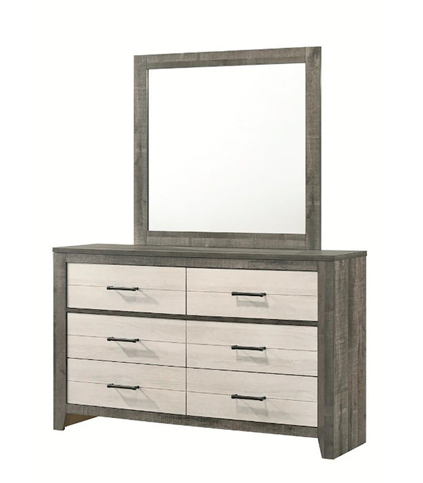 Crown Mark Furniture Rhett 6 Drawer Dresser in Gray - Olympia Furniture (Saint George, Utah)
