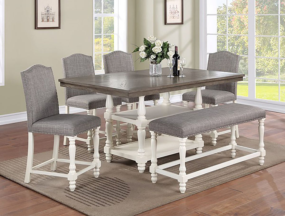 Crown Mark Furniture Langley Counter Height Chair in Gray (Set of 2) - Olympia Furniture (Saint George, Utah)