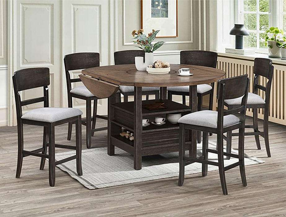 Crown Mark Furniture Oakly Counter Height Chair in Brown (Set of 2) - Olympia Furniture (Saint George, Utah)