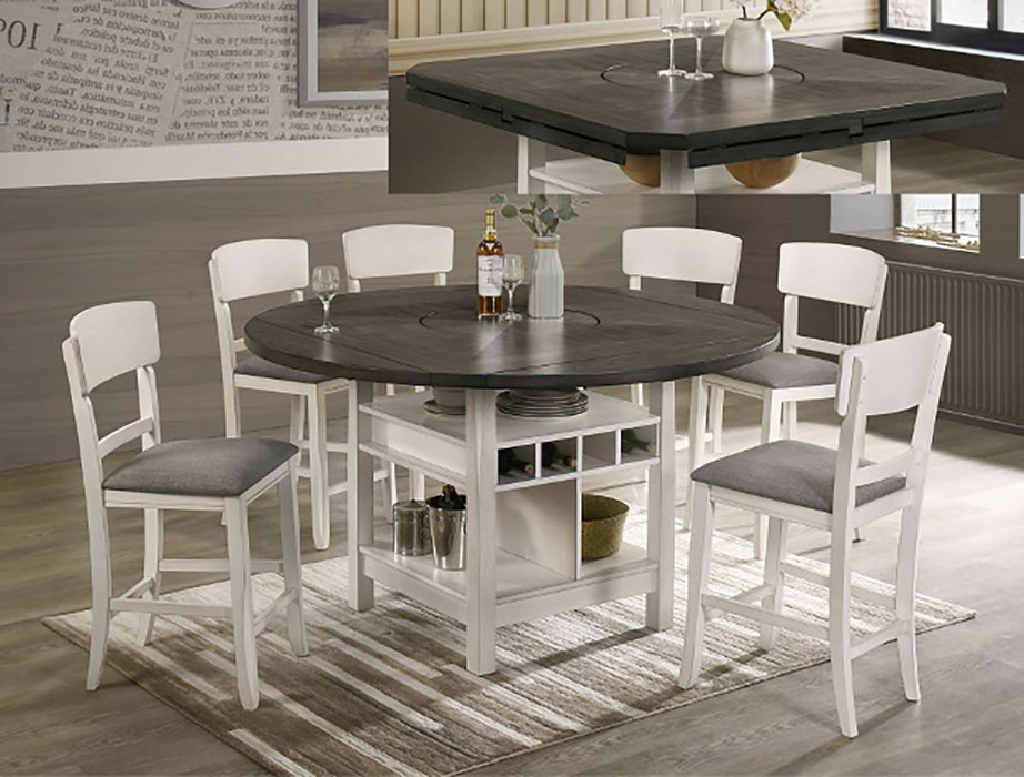 Crown Mark Furniture Conner Counter Height Chair in White (Set of 2) - Olympia Furniture (Saint George, Utah)