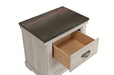 Crown Mark Furniture Leighton 2 Drawer Nightstand in White - Olympia Furniture (Saint George, Utah)