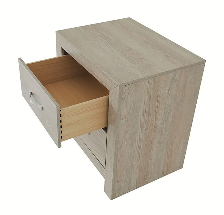 Crown Mark Furniture Jaylen 2 Drawer Nightstand in Gray - Olympia Furniture (Saint George, Utah)