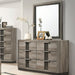 Crown Mark Furniture Rangley 6 Drawer Dresser in Brown - Olympia Furniture (Saint George, Utah)