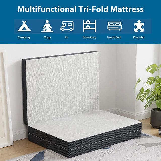 Hollyhock 3" Tri-Fold Memory Foam Topper