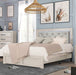 Crown Mark Furniture Jaylen King Upholstered Panel Bed in Gray - Olympia Furniture (Saint George, Utah)