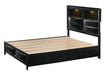 Crown Mark Furniture Fallon Queen Platform Bed with Storage in Black B4288-Q - Olympia Furniture (Saint George, Utah)