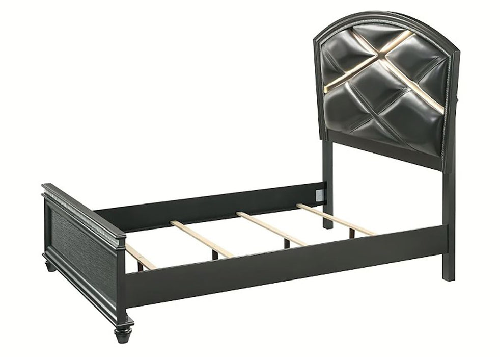 Crown Mark Furniture Adira King Upholstered Panel Bed in Silver B7880-K - Olympia Furniture (Saint George, Utah)